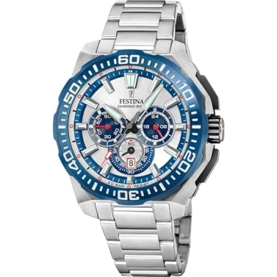 Image of Festina Chrono Bike Silver Men&#039;s Watch F20724/1