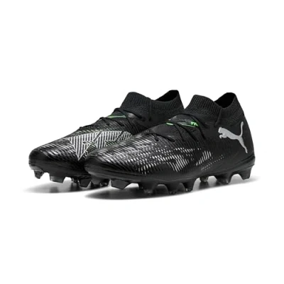 Image of Puma Future 8 Match FG/AG Moulded stud football boots, Men&#039;s, Size: 6, Black/silver/fluo green Textile/synthetics