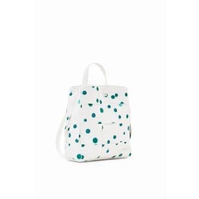 Image of Desigual Women&#039;s Back_New Splatter Sumy M Accessories PU Backpack Mini, White, One Size