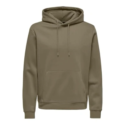 Image of Only &amp; Sons Onsconnor Hoodie, Men&#039;s, Size: XL, Caribou