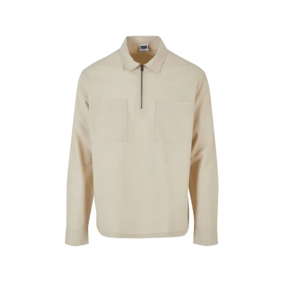 Image of Urban Classics HALF ZIP Shirt, Men&#039;s, Size: Large, Softseagrass