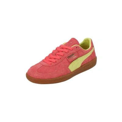 Image of Puma Palermo Unisex Trainers, Size: 7.5, Salmon/lime sheen/gum Suede