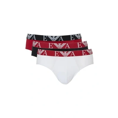 Image of Emporio Armani Brief 3 PACK Briefs, Men&#039;s, Size: XXL, White/scooter/black