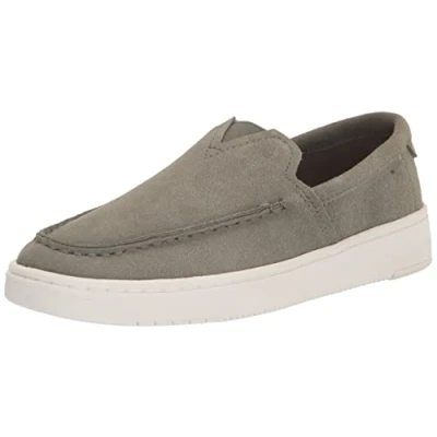 Image of TOMS Men&#039;s Trvl Lite Loafer Flat, Vetiver Grey Suede, 12 UK