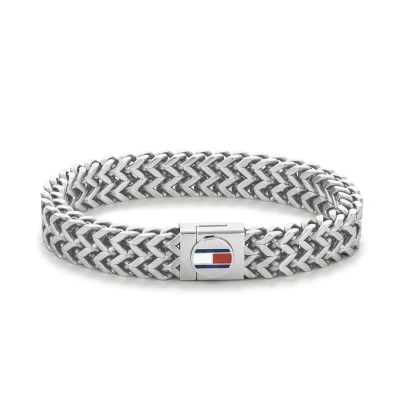 Image of Tommy Hilfiger Casual Bracelet silvercoloured, Men&#039;s, Size: One Size, Silver coloured
