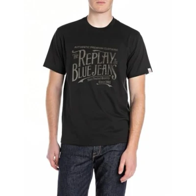 Image of Replay Men&#039;s T Shirt, 098 Black, S