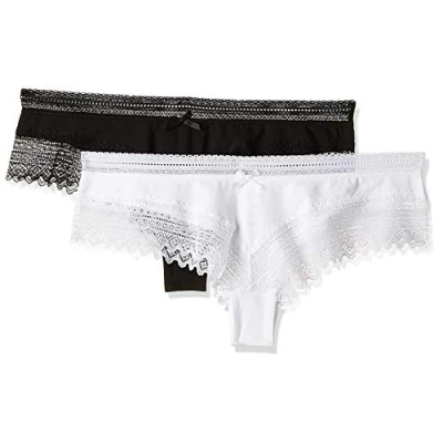 Image of DIM SEXY Fashion Shorty 2 PACK Briefs noir/blanc, Women&#039;s, Size: Medium, noir/blanc
