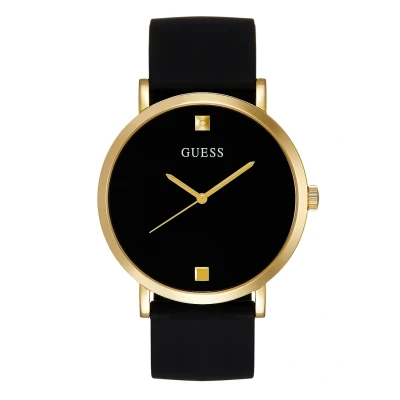 Image of Guess Genuine Diamond Watch goldcoloured/black, Size: One Size, Gold coloured/black
