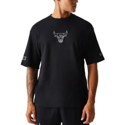 Image of New Era NBA Chicago Bulls Waffle TEE Club wear, Men&#039;s, Size: Large, Black