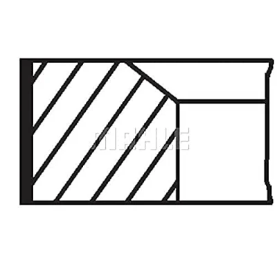 Image of Piston Ring Kit MAHLE ORIGINAL 022 04 N0