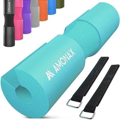 Image of Amonax Barbell Padding, Extra Thick Neck Pad, Protection for Hip Thrust and Squat, Other Exercises, Fitness, Strength Training Men Women (Turquoise)