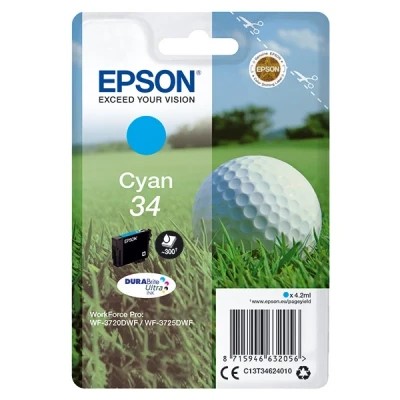 Image of Epson C13T34624020 Standard Original Inkjet Cartridges Cyan