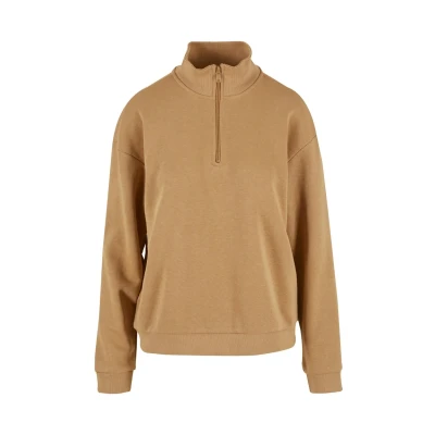Image of Urban Classics Light Troyer Sweatshirt, Women&#039;s, Size: 4XL, Unionbeige