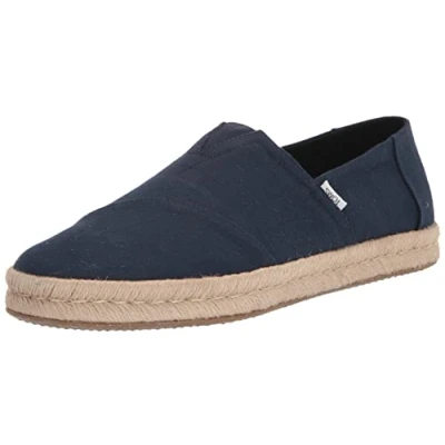 Image of TOMS ALP Espadrilles, Men&#039;s, Size: 8.5, Navy Cotton