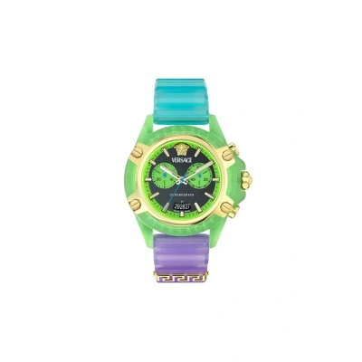 Image of Versace Unisex&#039;s Chronograph Swiss Quartz Watch with Plastic Strap VE8P00524