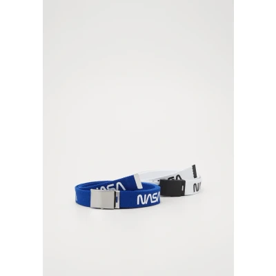 Image of Mister Tee NASA BELT Extra LONG 2 PACK Belt, Size: One Size, Blue/white