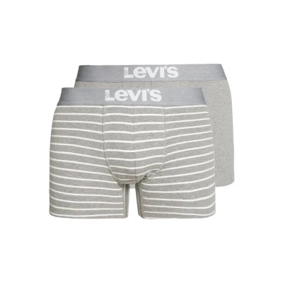 Image of Levi&#039;s Vintage Stripe Boxer 2 PACK Pants, Men&#039;s, Size: XXL, Middle grey melange