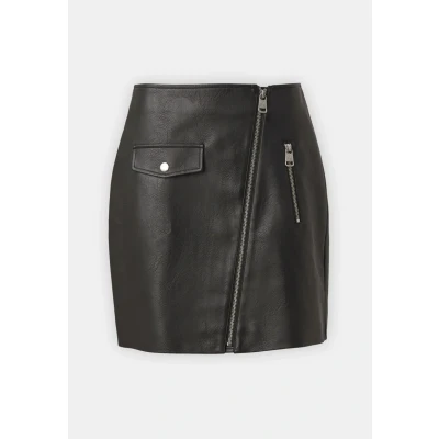 Image of ONLY Onlvera ZIP Skirt Mini skirt, Women&#039;s, Size: Small, Black