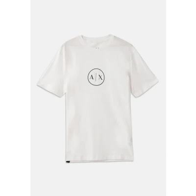 Image of Armani Exchange TEE Print Tshirt, Men&#039;s, Size: XS, Off white