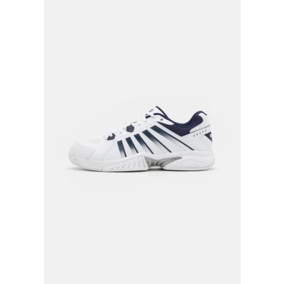 Image of K Swiss Men&#039;s Receiver V Tennis Shoe, EU, White Peacoat Silver, 9 UK