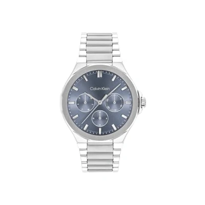 Image of Calvin Klein Vibrancy Watch silvercoloured/blue, Women&#039;s, Size: One Size, Silver coloured/blue