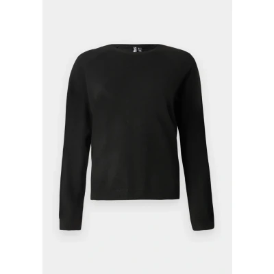Image of PIECES Women&#039;s Pcbree Ls O Neck Knit Noos Bc, Black, XS