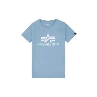 Image of Alpha Industries Print Tshirt for kids, Size: 16y, Grey blue