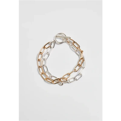 Image of Urban Classics Layering Bracelet, Men&#039;s, Size: L/XL, Gold silver