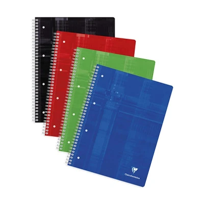 Image of Clairefontaine 8256C College Notepad (Lined Double Margin Ruling 27, DIN A4, 21 x 29.7 cm, 80 Sheets) 1 Piece Random Colour