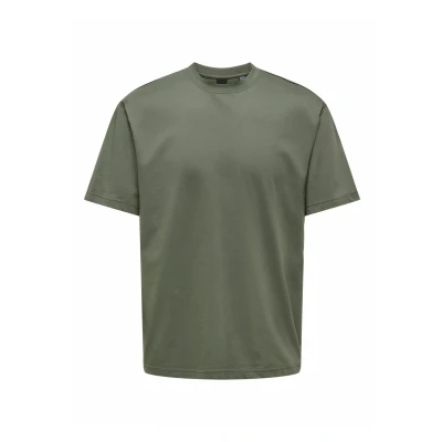 Image of Only &amp; Sons Onsfred RLX SS TEE NOOS Basic Tshirt, Men&#039;s, Size: XXL, Castor gray