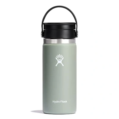 Image of HYDRO FLASK Reise Thermos 473ml (16 oz) Vakuumisolierter Edelstahl Auslaufsicher Flex Trinkdeckel fur Kaffee Große offnung Agave