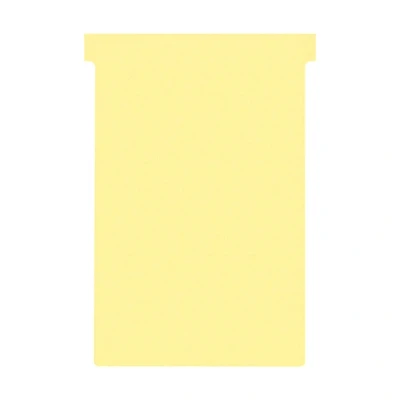 Image of Nobo T Card Planning Cards, Yellow, Size 4, Pack Of 100 Re Fills, Office Wall Planner System, 2004004