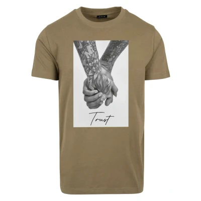 Image of Mister Tee Trust Print Tshirt, Men&#039;s, Size: Large, Olive