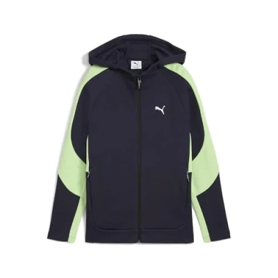 Image of Puma Evostripe Fullzip Unisex Zipup sweatshirt for kids, Size: 8y(7 8y), New navy