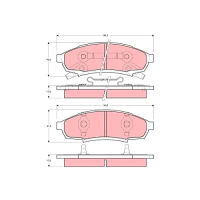 Image of brake Pad Set, disc TRW GDB4014