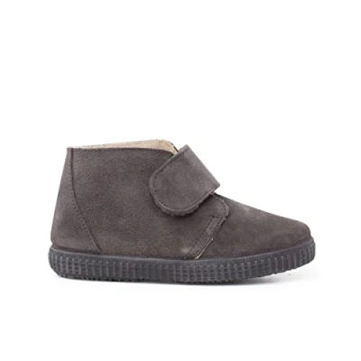 Image of Pisamonas TIRA Ancha Adherente Classic ankle boots for kids, Size: 8K, Gris Leather