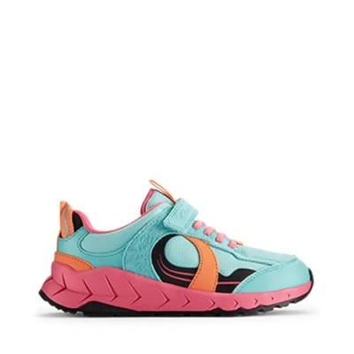 Image of Clarks Selva HERO Trainers for kids, Size: 7.5K, Aqua Leather and textile