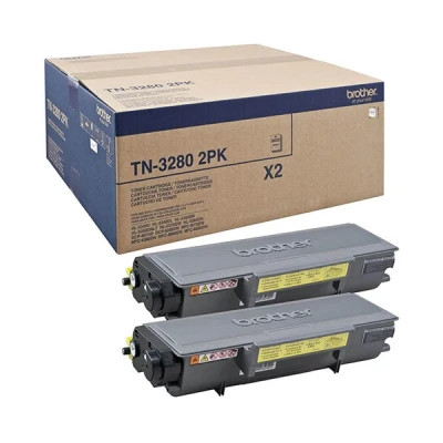 Image of Brother TN 3280 high capacity black toner 2 pack (original Brother)