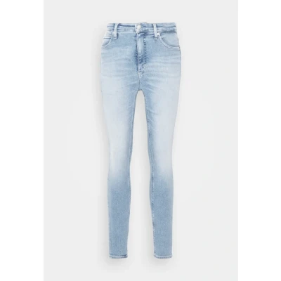 Image of Calvin Klein Jeans HIGH RISE Super Skinny Ankle Fit, Women&#039;s, Size: 24, Denim light