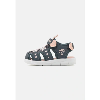 Image of Kangaroos Kmini Sandals for kids, Size: 6K, Grey/light pink Imitation leather/ textile