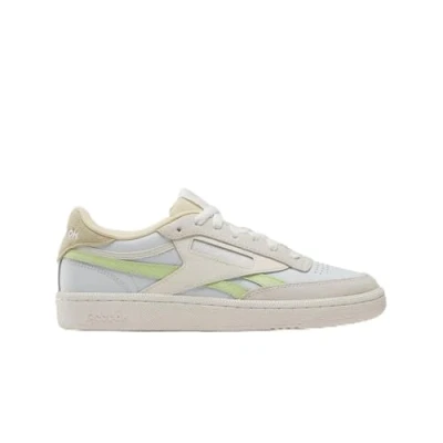 Image of Reebok Classic CLUB C Revenge Trainers, Women&#039;s, Size: 3.5, Moon/astrolime/weatheredwhite Leather/synthetics