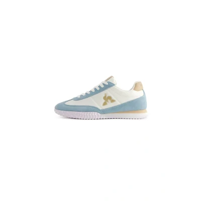 Image of Le Coq Sportif Women&#039;s Veloce I W Optical White/Crystal Blue Sneaker, White Crystal Blue, 7.5 UK