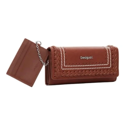 Image of Desigual Women&#039;s Mone_Trama Mariona Bi Fold Wallet, 0, Marrón, 0