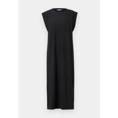 Image of TOM Tailor Denim MIDI Dress Jersey dress, Women&#039;s, Size: Large, Deep black