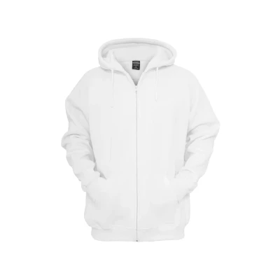 Image of Urban Classics Zipup sweatshirt, Men&#039;s, Size: 4XL, White