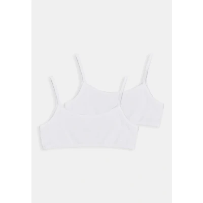 Image of Schiesser Organic Cotton Teens 95/5 2 PACK Bustier for kids, Size: 8 9y, Weiß