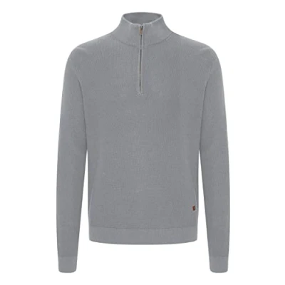 Image of b BLEND Men's Bhcodford Half Zip Pullover Pp Noos Sweater, 200274_stone Mix, XL