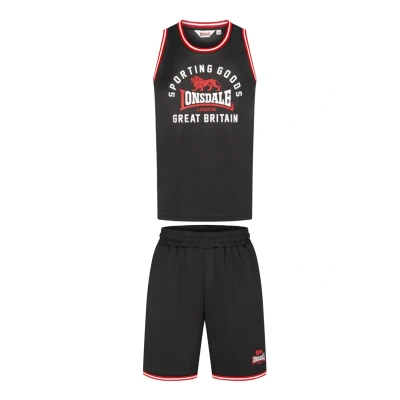 Image of Lonsdale SET Tracksuit bottoms, Men&#039;s, Size: XL, Black red white