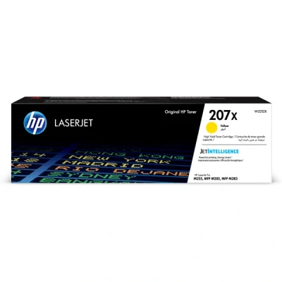 Image of HP W2212X 207X High Yield Original LaserJet Toner Cartridge, Yellow, Single Pack