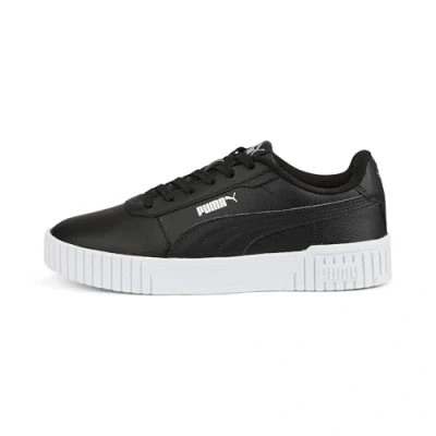 Image of Puma Carina 2.0 Trainers, Women&#039;s, Size: 6.5, Black/silver leather and imitation